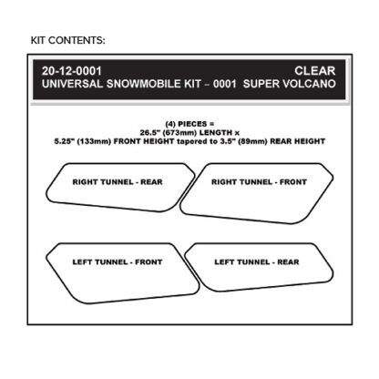 Stompgrip Snowmobile Tunnel Grip - Super Volcano : Clear