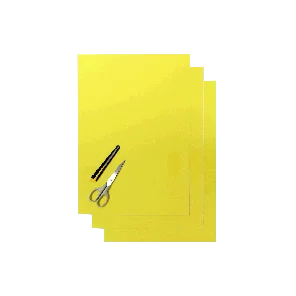 Blackbird Numerokilven Tarra-Arkki Neon Keltainen 47X33cm (3kpl)