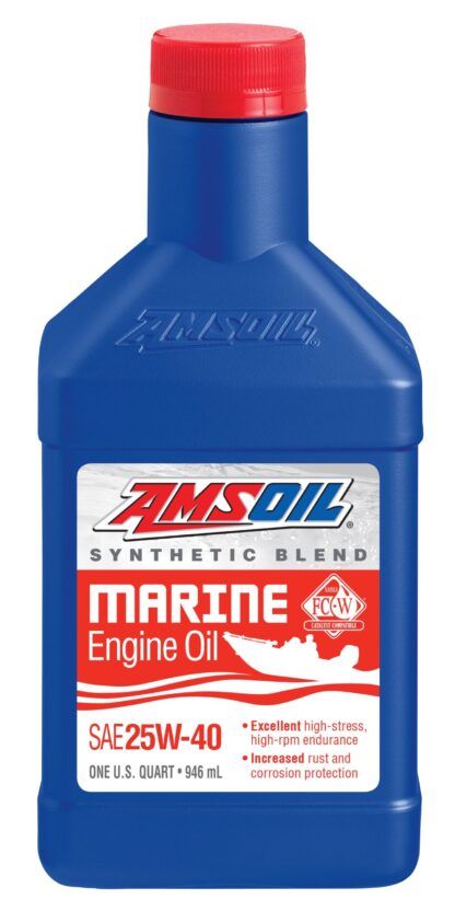 Amsoil 25W-40 Synthetic-Blend Marine Engine Oil 946Ml