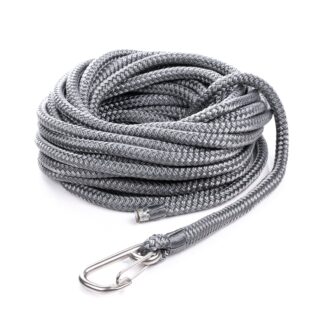 Qvarken Kiinnitysköysi Dockline Karbiinihaalla 12mm 6M Harmaa