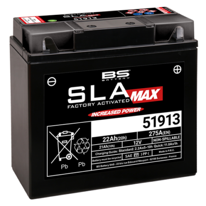 Bs Battery 51913 (Fa) Sla Max - Sealed & Activated
